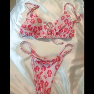 Pink cheetah bikini